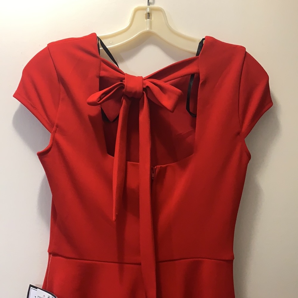 🆕B DARLIN Womens Red Short Sleeve Dress - Picture 3 of 13